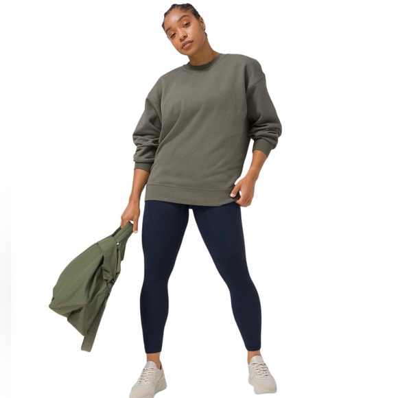 Lululemon perfectly oversized crew grey sage size 2 - Picture 2 of 9
